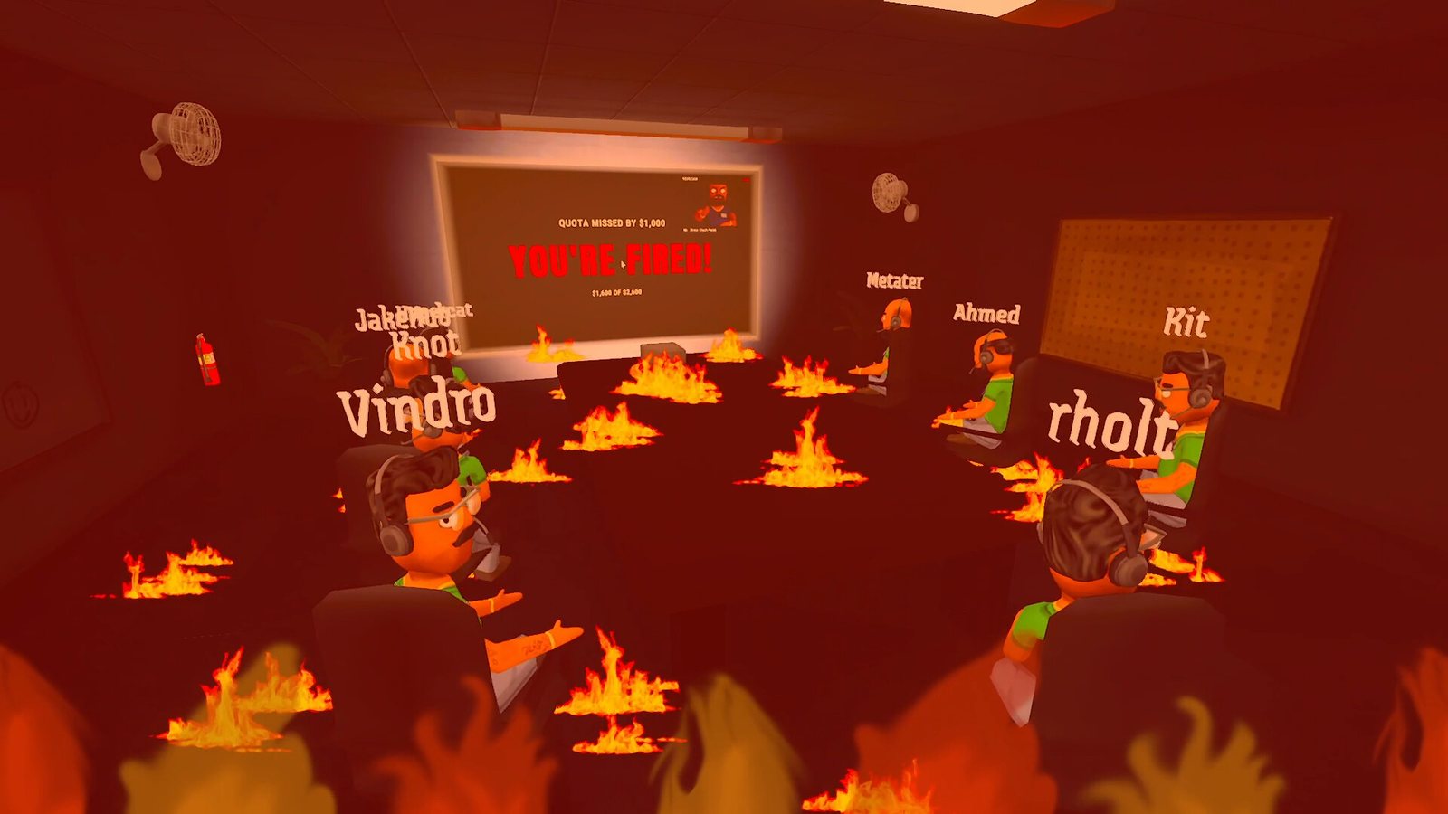 An idle game window beside a call